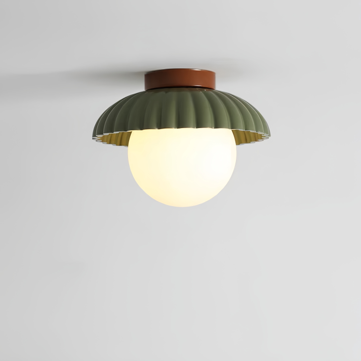 Iron Hallway Ceiling Light | Modern Glass & Metal Flush Mount 3