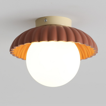 Iron Hallway Ceiling Light | Modern Glass & Metal Flush Mount 6