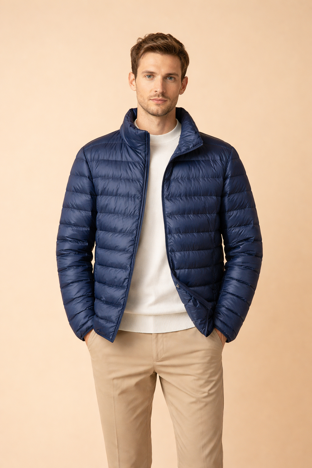 Men's Lightweight Quilted Jacket Casual Puffer Jacket