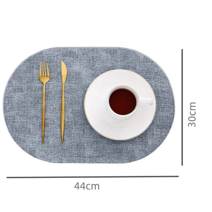LinoMat | Oval Faux Leather Placemats | Heat Resistant &amp; Non-Slip 3