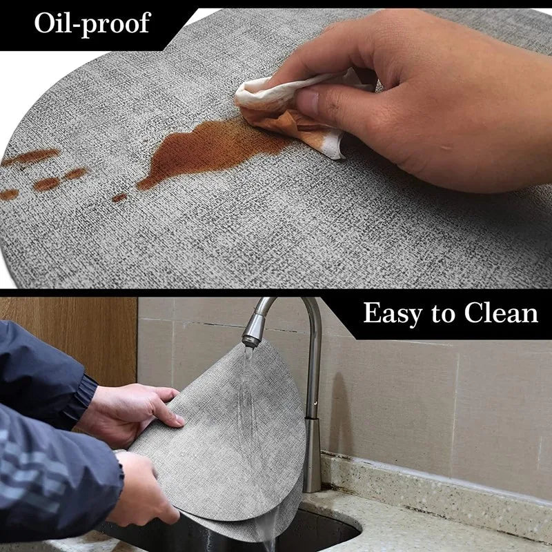 LinoMat | Oval Faux Leather Placemats | Heat Resistant &amp; Non-Slip 4