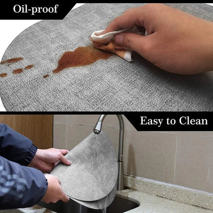 LinoMat | Oval Faux Leather Placemats | Heat Resistant &amp; Non-Slip 4