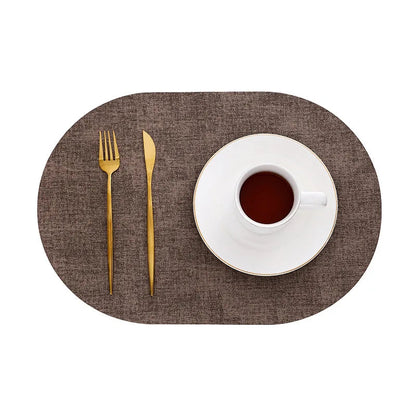 LinoMat | Oval Faux Leather Placemats | Heat Resistant &amp; Non-Slip 5
