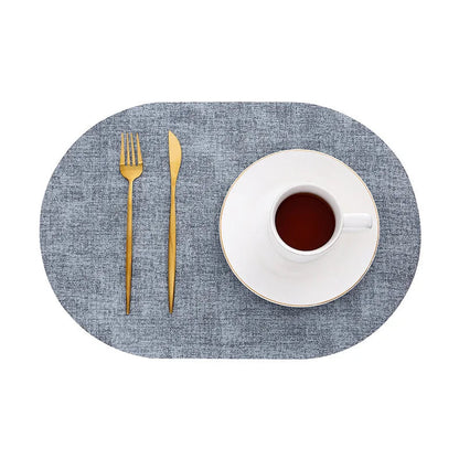 LinoMat | Oval Faux Leather Placemats | Heat Resistant &amp; Non-Slip 7
