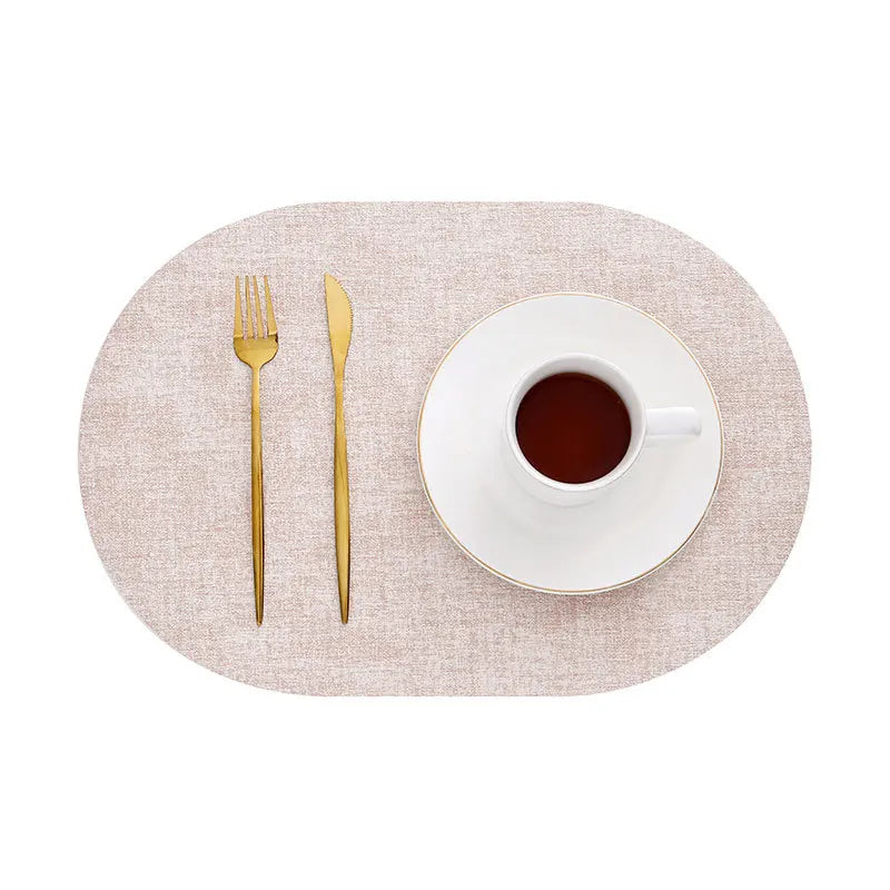 LinoMat | Oval Faux Leather Placemats | Heat Resistant &amp; Non-Slip 9