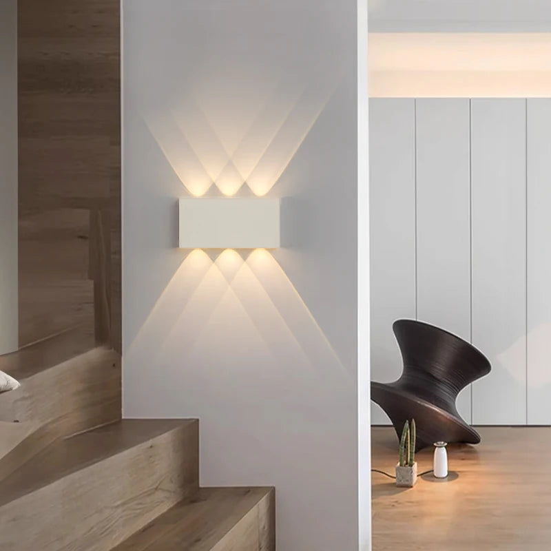 LumiBlock Rechargeable Wall Lamp | Minimalist Wood-Grain Design 2
