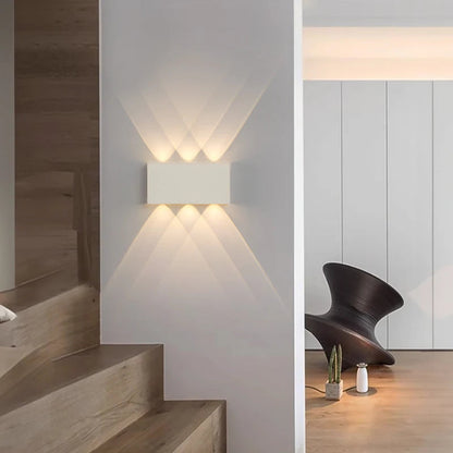 LumiBlock Rechargeable Wall Lamp | Minimalist Wood-Grain Design 2
