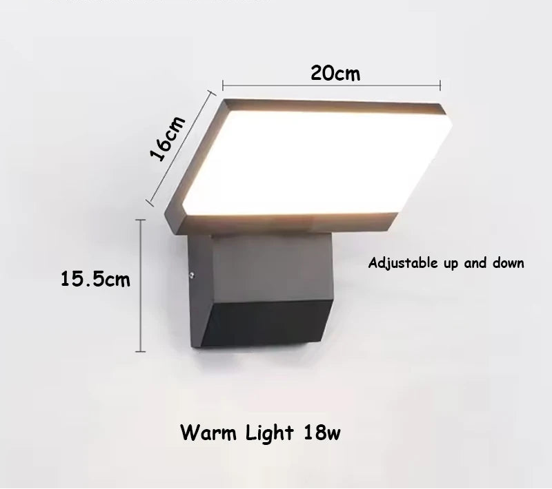 LumiFold | Outdoor Wall Light with Motion Sensor & Adjustable Angle | IP65 Waterproof Exterior Lantern for Modern Homes 0