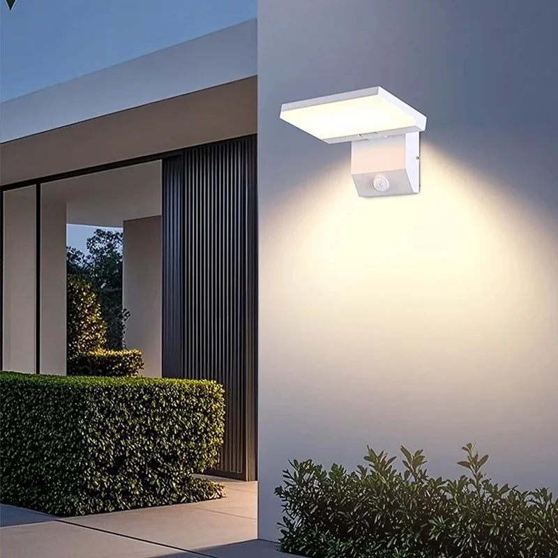 LumiFold | Outdoor Wall Light with Motion Sensor & Adjustable Angle | IP65 Waterproof Exterior Lantern for Modern Homes 1
