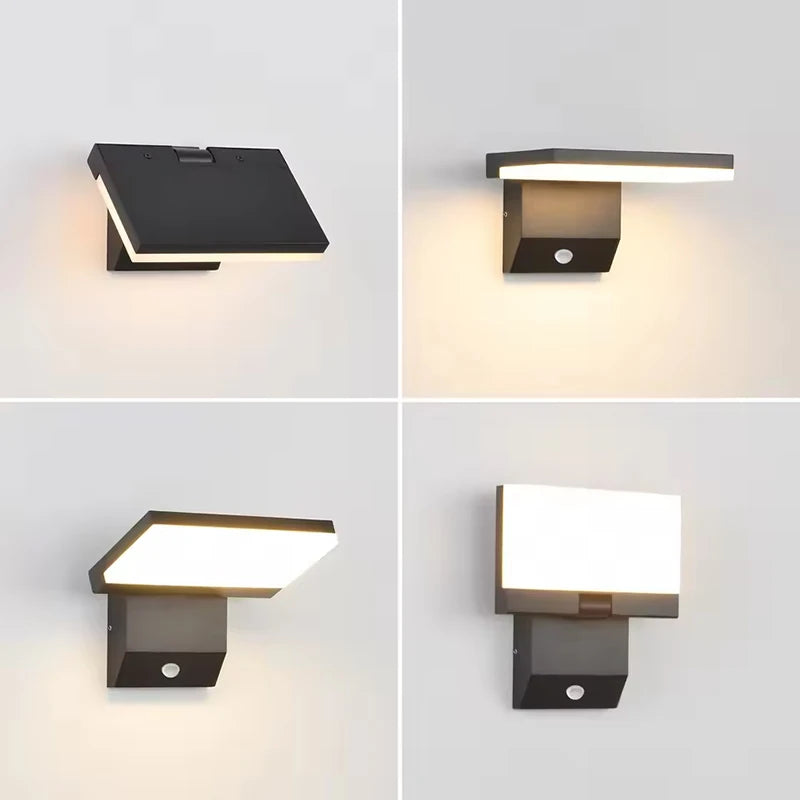 LumiFold | Outdoor Wall Light with Motion Sensor & Adjustable Angle | IP65 Waterproof Exterior Lantern for Modern Homes 3