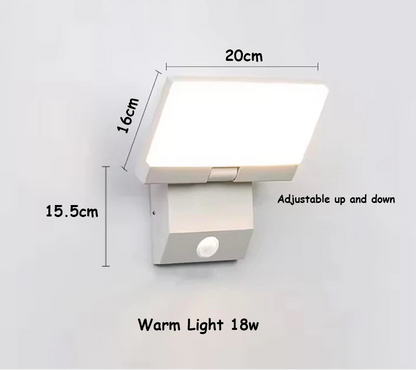 LumiFold | Outdoor Wall Light with Motion Sensor & Adjustable Angle | IP65 Waterproof Exterior Lantern for Modern Homes 4