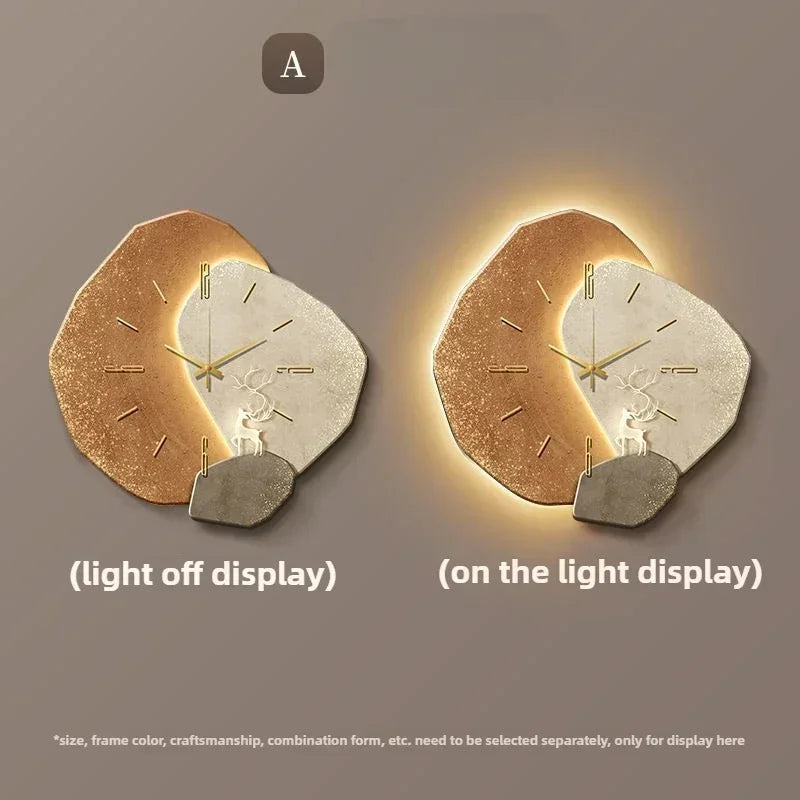 LumoClock | Large Modern Wall Clock | Silent Quartz & LED Light 0