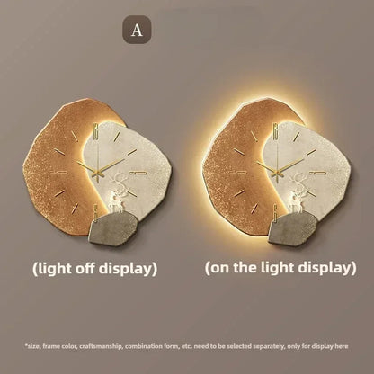 LumoClock | Large Modern Wall Clock | Silent Quartz & LED Light 0