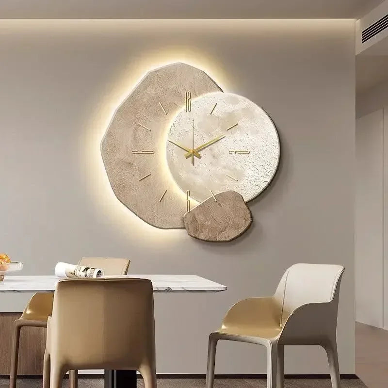 LumoClock | Large Modern Wall Clock | Silent Quartz & LED Light 1