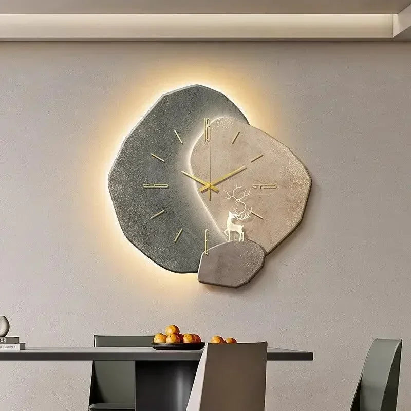 LumoClock | Large Modern Wall Clock | Silent Quartz & LED Light 4