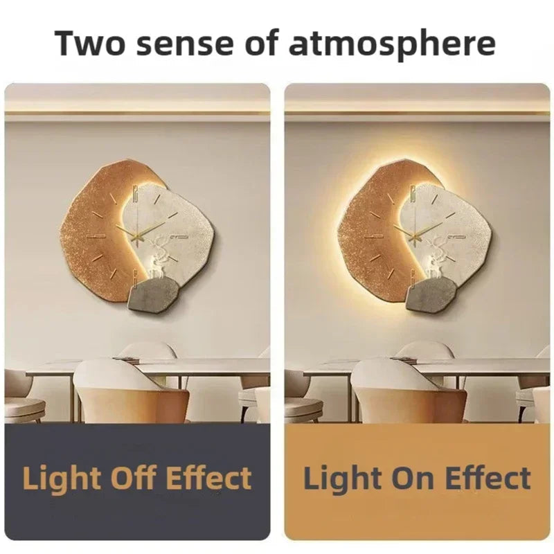 LumoClock | Large Modern Wall Clock | Silent Quartz & LED Light 6