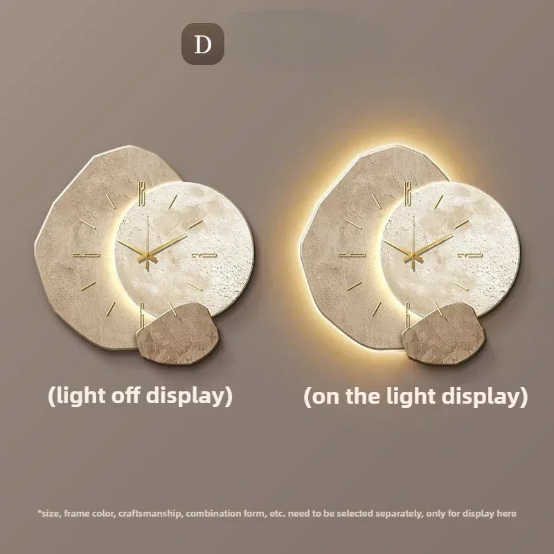 LumoClock | Large Modern Wall Clock | Silent Quartz & LED Light 7