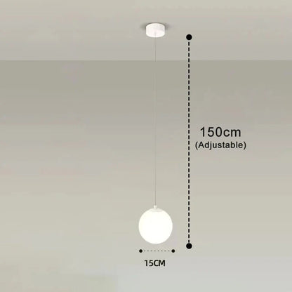 Luna Pendant Light | Nordic Modern Glass Globe Design 8