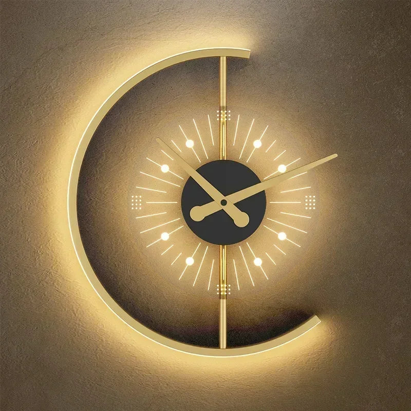 Lunaris Wall Lamp Clock | Post-Modern LED Sconce 1