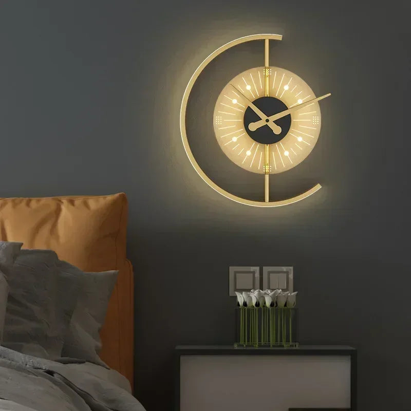 Lunaris Wall Lamp Clock | Post-Modern LED Sconce 2