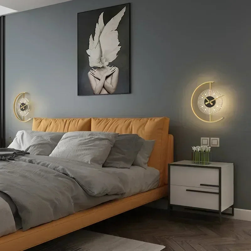 Lunaris Wall Lamp Clock | Post-Modern LED Sconce 3