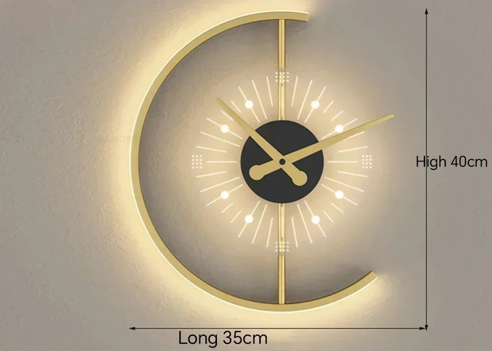 Lunaris Wall Lamp Clock | Post-Modern LED Sconce 5