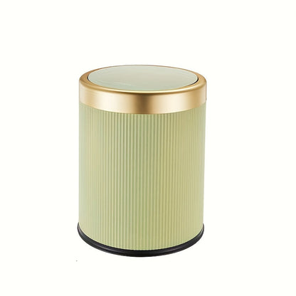 Luxury Oval Trash Can | Press-Top Waste Bin with Dual Inner Bucket 6