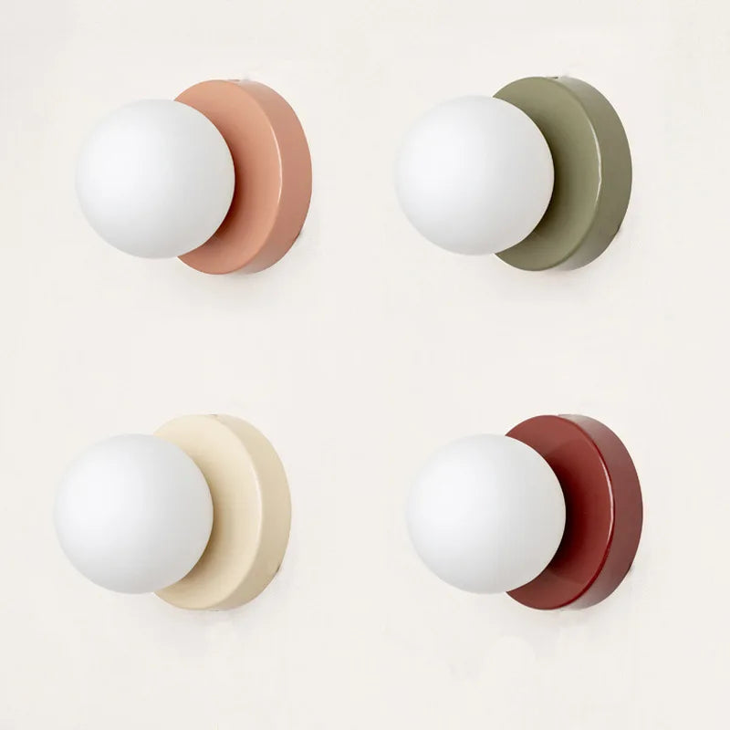 Macaron LED Wall Lamp | Modern Coloured Glass Sconce 7