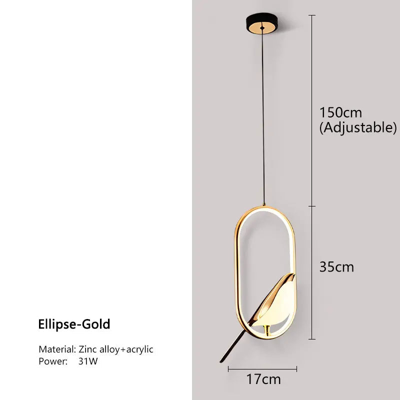 Magpie Pendant Light | Nordic LED Bird Design 5