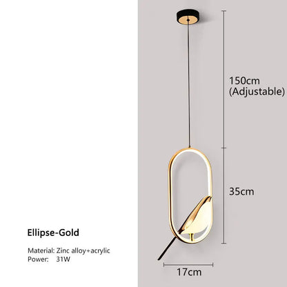 Magpie Pendant Light | Nordic LED Bird Design 5
