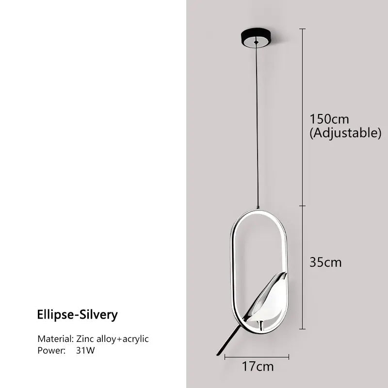 Magpie Pendant Light | Nordic LED Bird Design 6