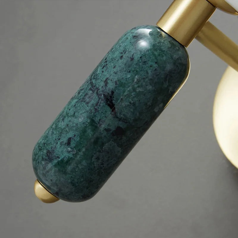 Marble & Glass Wall Lamp | Gold Finish Modern Sconce 3