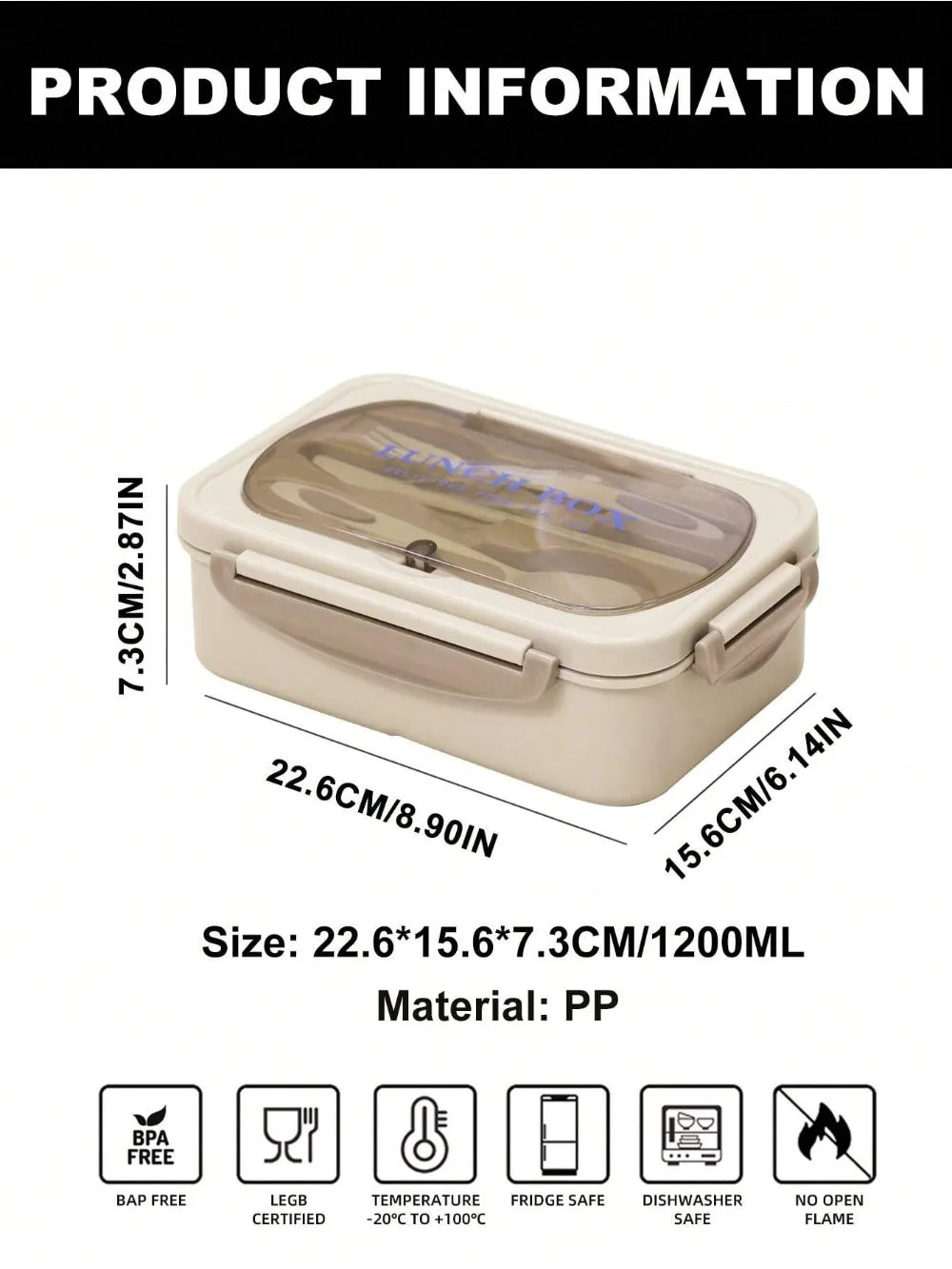 MealMate | Bento Lunch Box with Utensils | 4 Compartments & Leak-Proof Design 3
