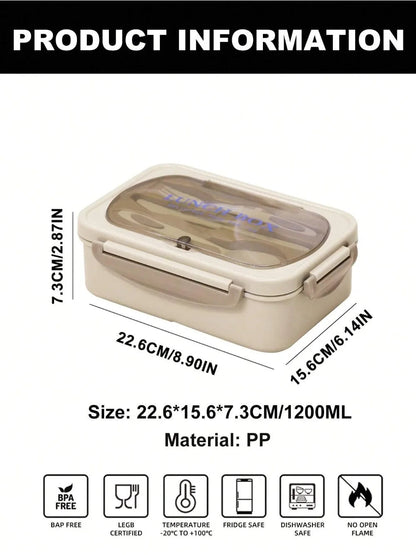 MealMate | Bento Lunch Box with Utensils | 4 Compartments & Leak-Proof Design 3