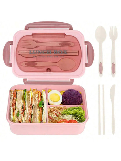 MealMate | Bento Lunch Box with Utensils | 4 Compartments & Leak-Proof Design 8