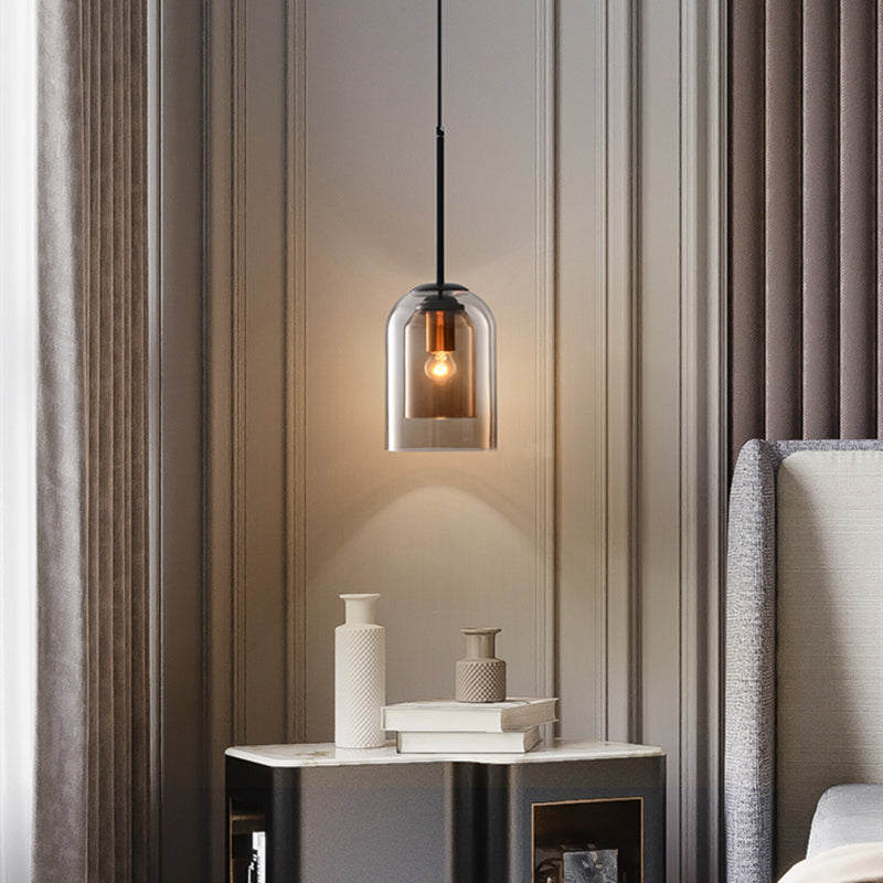 Mica Mid-Century Pendant Lamp | Double Glass Shade 2