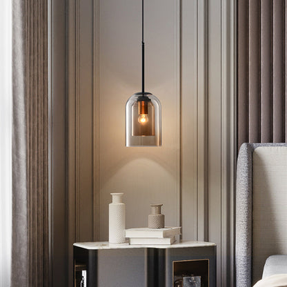 Mica Mid-Century Pendant Lamp | Double Glass Shade 2