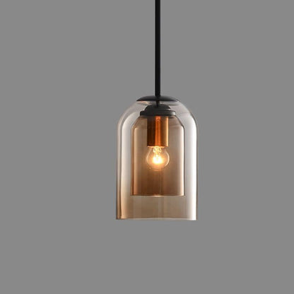 Mica Mid-Century Pendant Lamp | Double Glass Shade 9