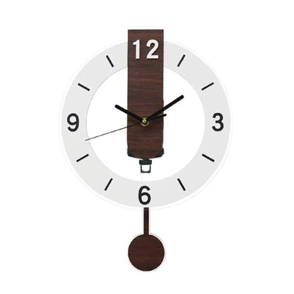 Minimalist Pendulum Wall Clock | Modern Acrylic & Wood Design 0
