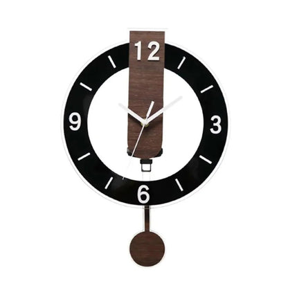 Minimalist Pendulum Wall Clock | Modern Acrylic & Wood Design 4