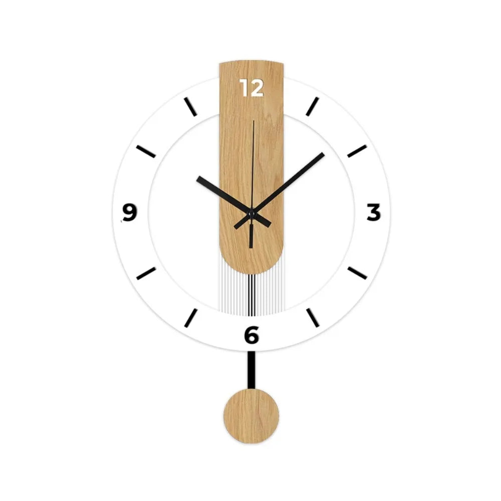 Minimalist Pendulum Wall Clock | Modern Acrylic & Wood Design 5