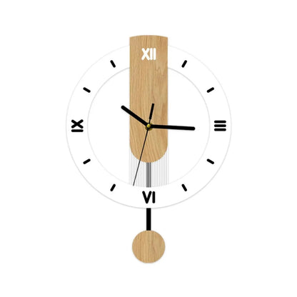 Minimalist Pendulum Wall Clock | Modern Acrylic & Wood Design 6