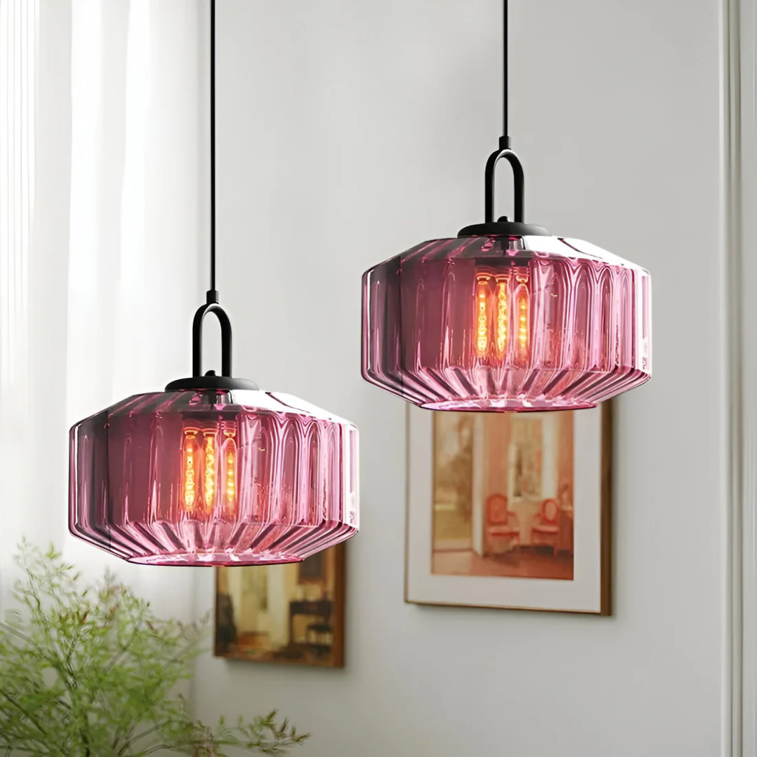 Mireta Glass Pendant Light | Retro-Coloured Glass Design 7