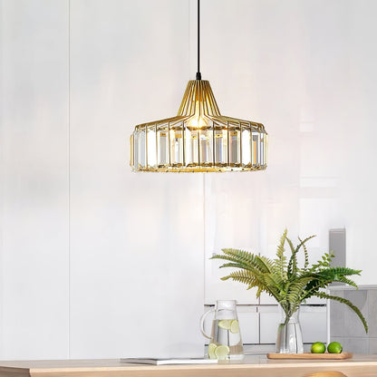 Modern Black Crystal Pendant Light | Elegant Hanging Fixture 11