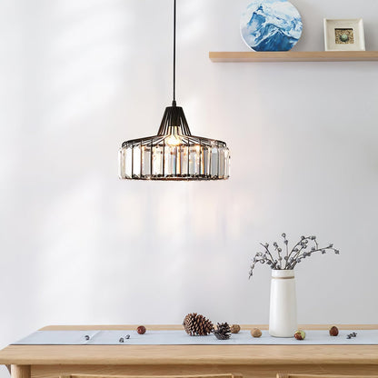 Modern Black Crystal Pendant Light | Elegant Hanging Fixture 12