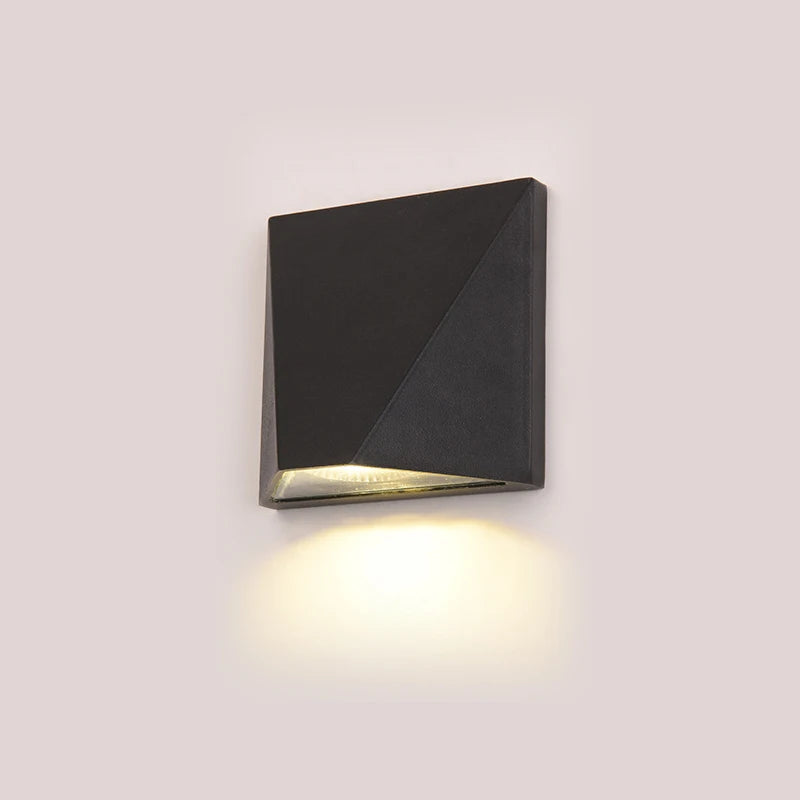 Modern Black Outdoor Wall Light | Waterproof LED Sconce with Sleek Design for Ambience Enhancement 0
