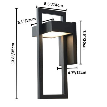 Modern Geometric Outdoor Wall Light | Energy Efficient LED with Durable Aluminium Design for Stylish Illumination 0