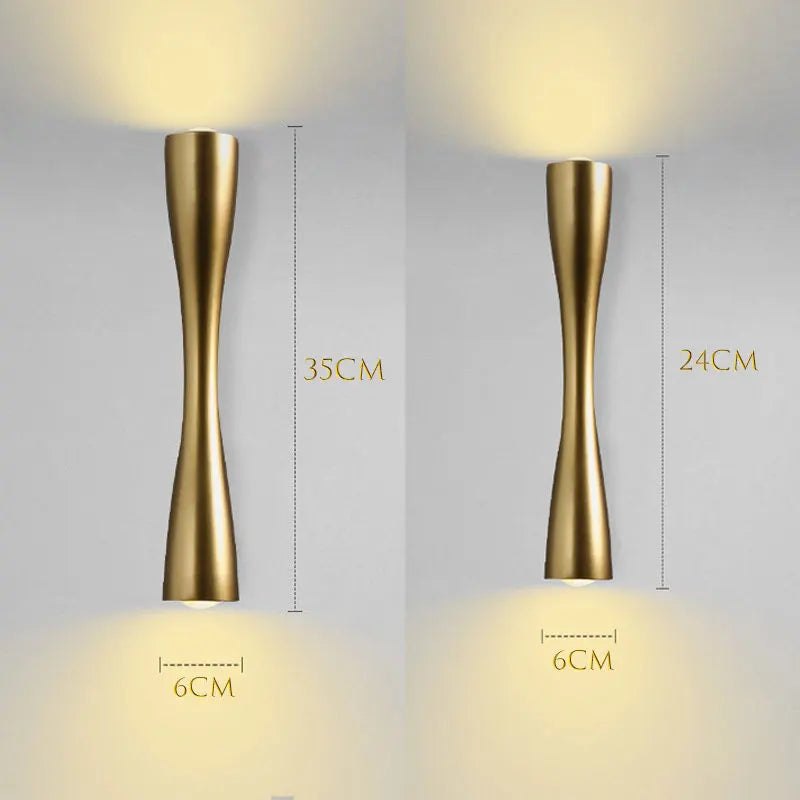 Modern Gold Wall Light | Nordic Up & Down Waterproof Lamp 6