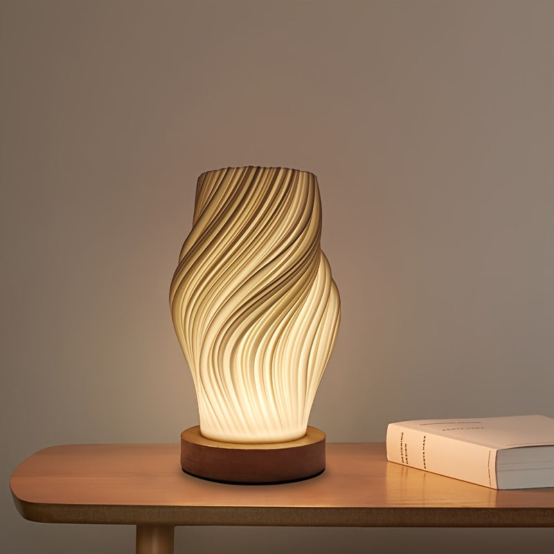 Modern LED Swirl Table Lamp | Minimalist Dimmable Bedside & Desk Light 2