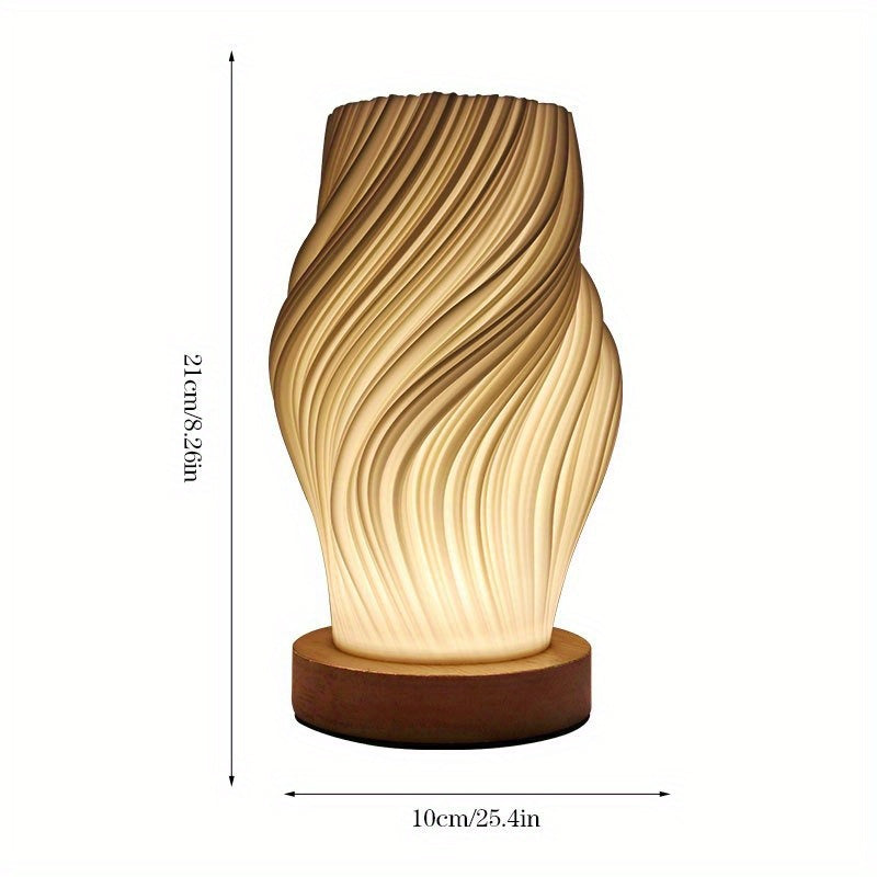 Modern LED Swirl Table Lamp | Minimalist Dimmable Bedside & Desk Light 5